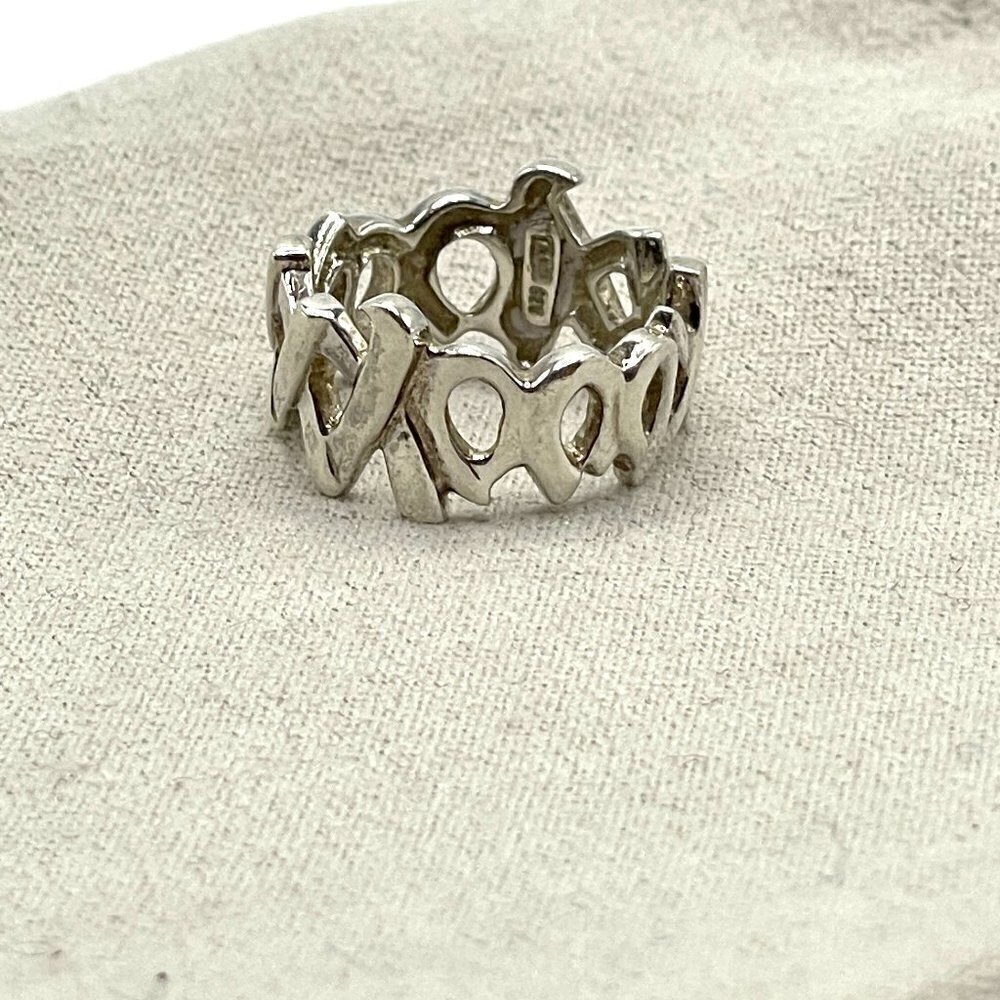 Tiffany & Co. Paloma Picasso Vintage Hugs Kisses Sterling .925 Band Ring Size 5
